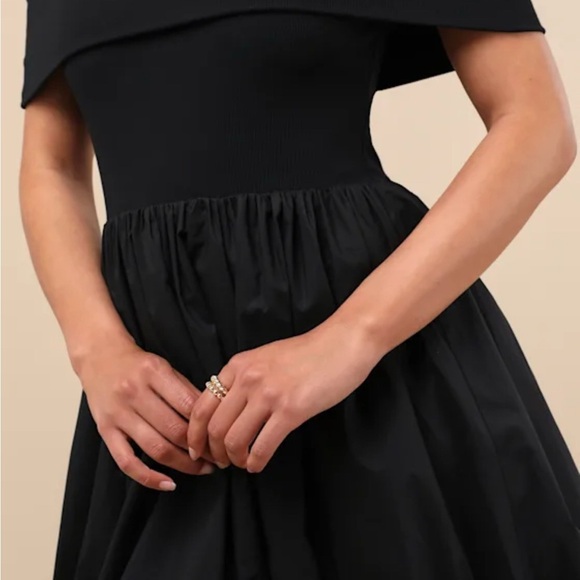 Lulu's Strapless Bubble Black Dress, Size Large, Excellent Condition - Picture 3 of 7